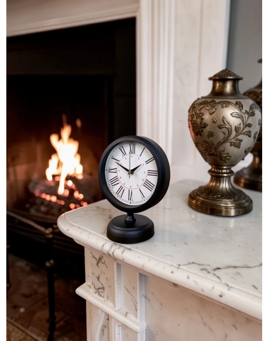 Black Heritage 25 x 20 Cm Metal Masa Saati