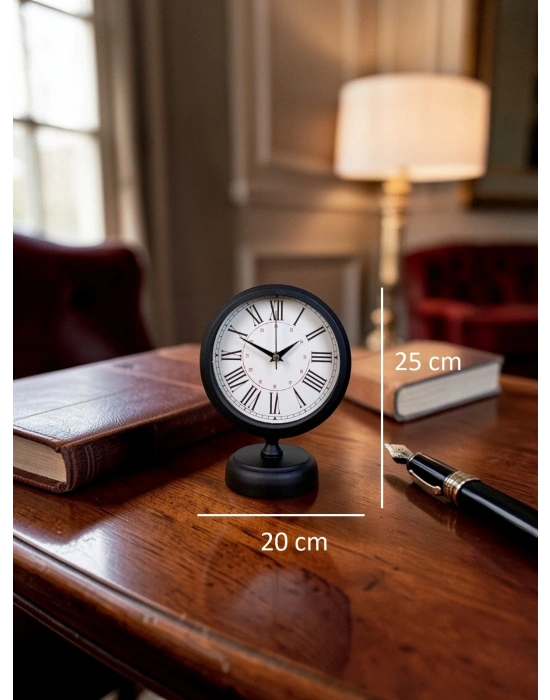 Black Heritage 25 x 20 Cm Metal Masa Saati