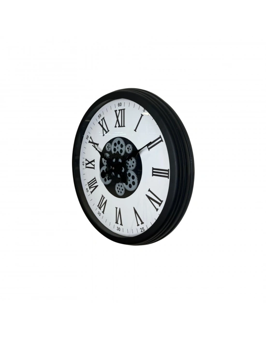® Black Majesty 60 Cm Çarklı Duvar Saati