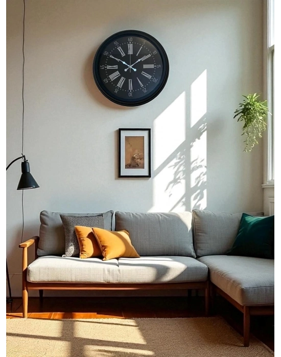 ® Black Noble 40 Cm Metal Modern Duvar Saati