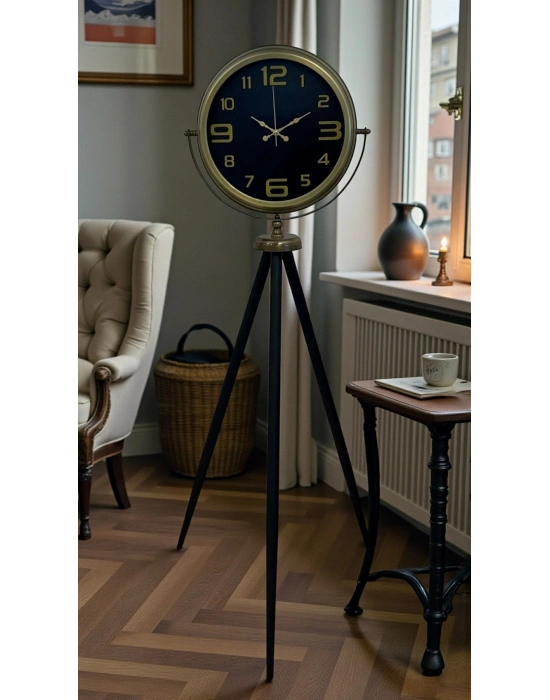 ® Black Noble Eskitme Tripod Ayaklı Saat