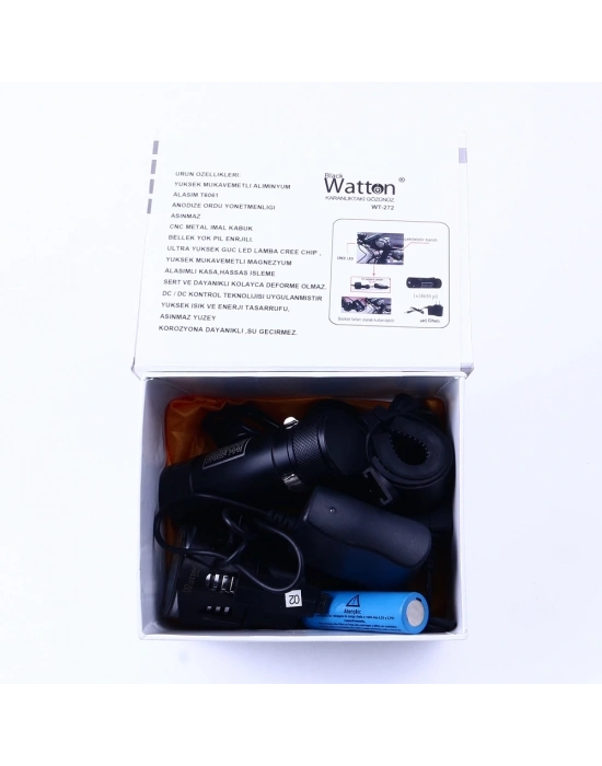 Black Wt-272-profesyonel Bisiklet Lambası