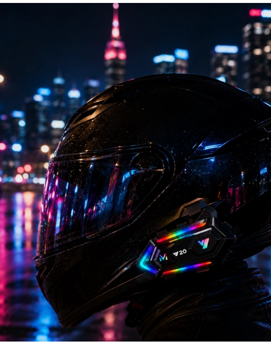 Bluetooth 5.3 Motosiklet Kask Intercom Gürültü Engelleyici Su Geçirmez Kulaklık