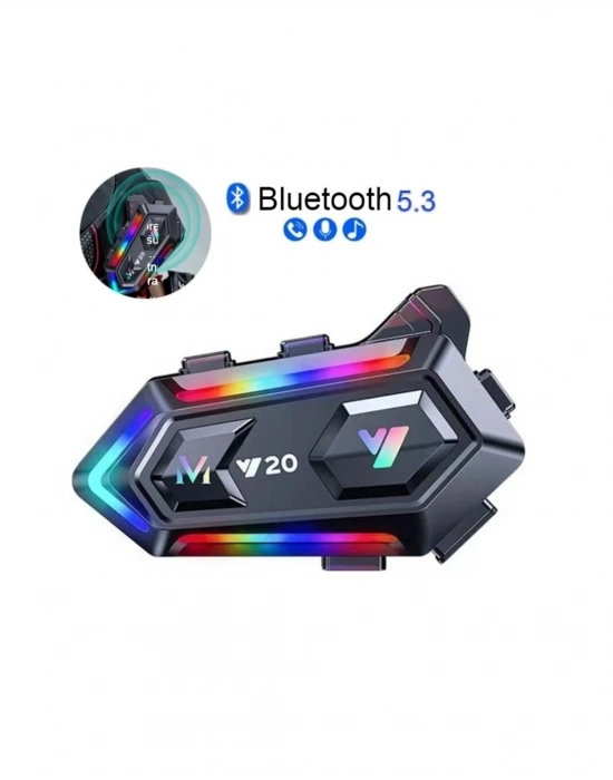 Bluetooth 5.3 Motosiklet Kask Intercom Gürültü Engelleyici Su Geçirmez Kulaklık