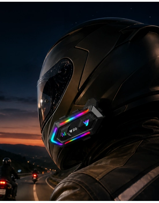 Bluetooth 5.3 Motosiklet Kask Intercom Kulaklık 1000 Metre Bağlantı