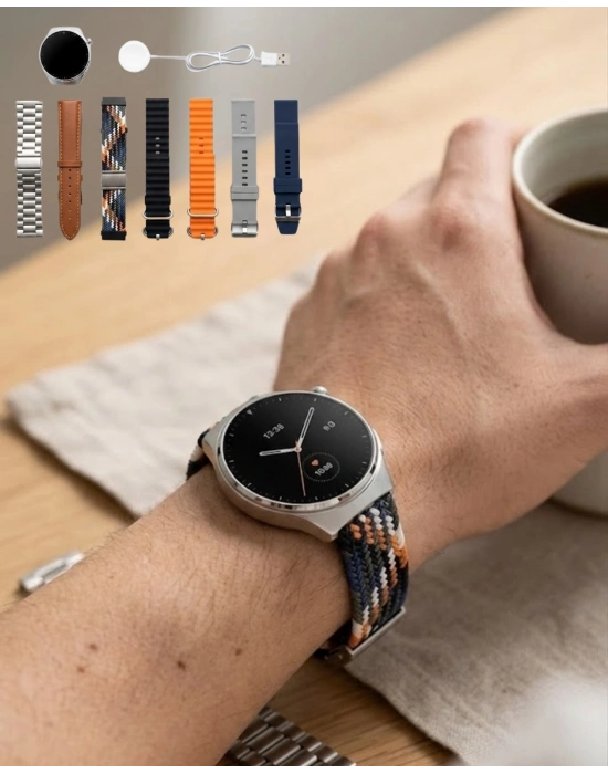 Bluetooth Akıllı Saat 7 Kordonlu Arama Özellikli Uyku ve Aktivite Takipli