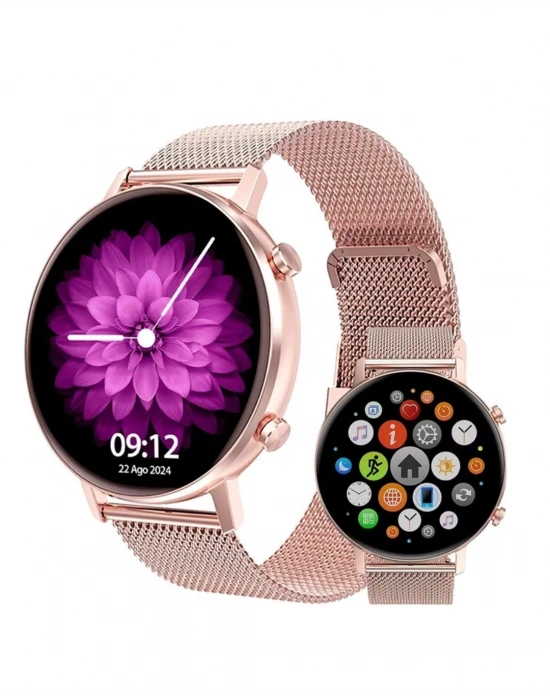 Bluetooth Görüşmeli Akıllı Saat Nabız Ölçerli Spor ve Bildirim Takipli Saat