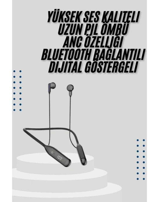 Bluetooth Kulaklık Kablolu Android ve İOS Uyumlu ANC Özellikli 100 saat sarj