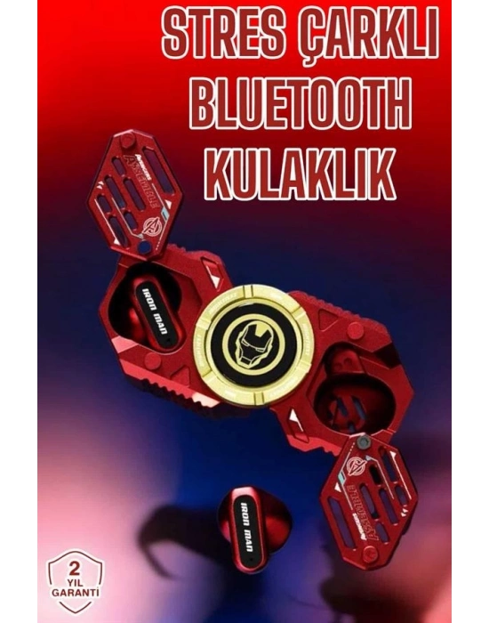 Bluetooth Kulaklık Stres Çarklı Döndürülebilir Uzun Şarj Süreli  Kulaklığı