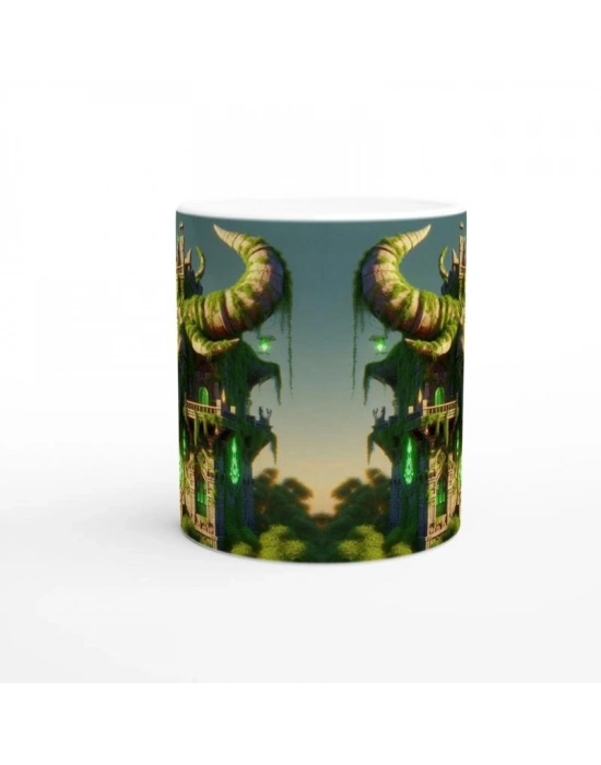 Boğa Burcu Baskılı Kahve Kupası - Burçlar Krallığı Şatosu Vs4