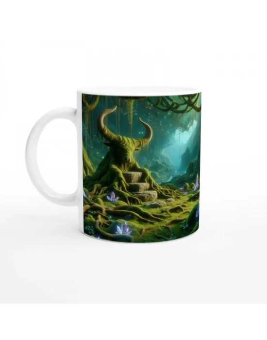 Boğa Burcu Baskılı Kahve Kupası - Elementsel Doğa Krallığı Temalı Vs1