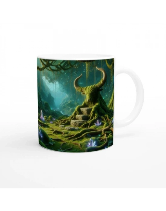 Boğa Burcu Baskılı Kahve Kupası - Elementsel Doğa Krallığı Temalı Vs1