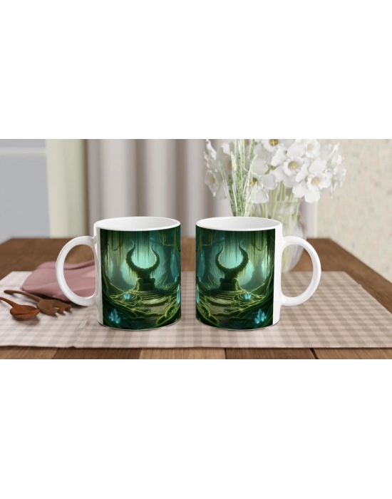 Boğa Burcu Baskılı Kahve Kupası - Elementsel Doğa Krallığı Temalı Vs3