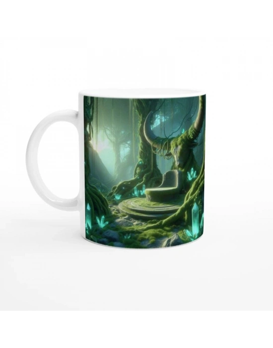 Boğa Burcu Baskılı Kahve Kupası - Elementsel Doğa Krallığı Temalı Vs4