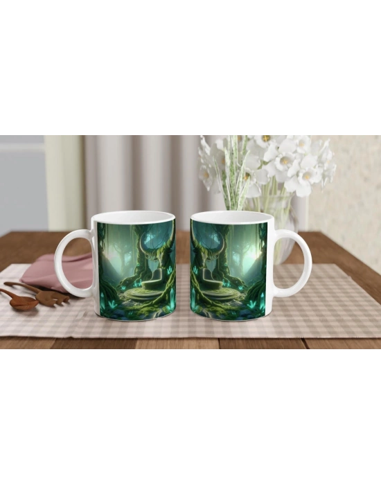 Boğa Burcu Baskılı Kahve Kupası - Elementsel Doğa Krallığı Temalı Vs4