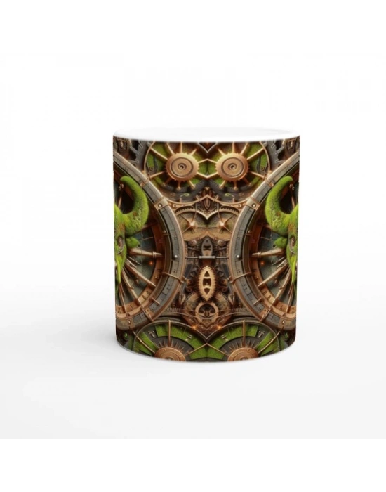 Boğa Burcu Baskılı Kahve Kupası - Zamanın Çarkları Astroloji Mekanizması Vs4