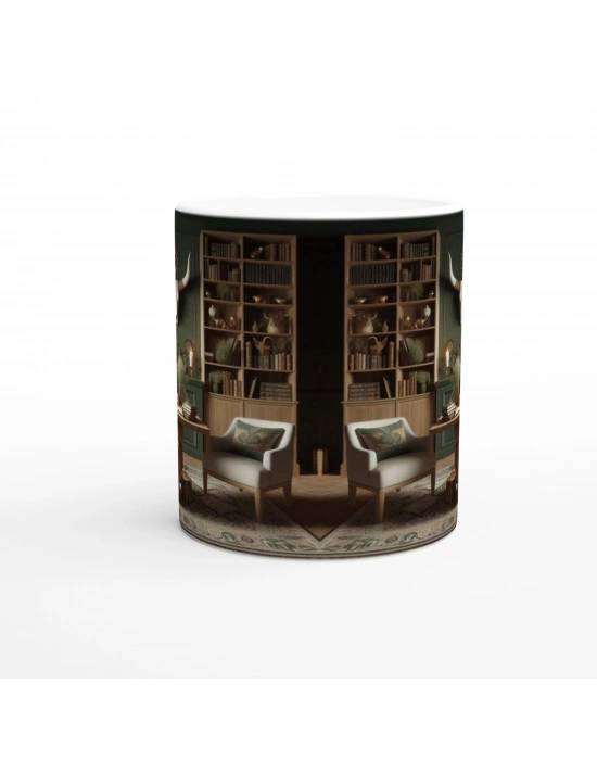 Boğa Burcu Baskılı Kahve Kupası - Zodyak Kütüpanesi Vs3