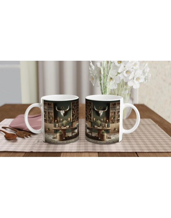 Boğa Burcu Baskılı Kahve Kupası - Zodyak Kütüpanesi Vs3