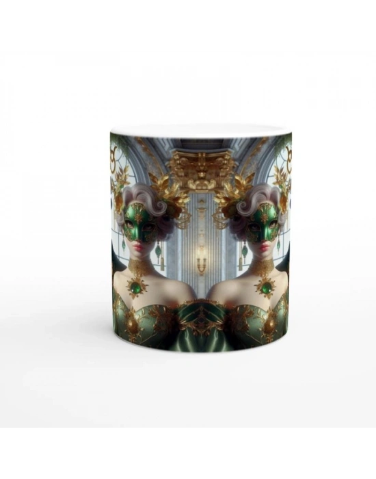 Boğa Burcu Baskılı Kahve Kupası - Zodyak Maskeli Balo Vs2