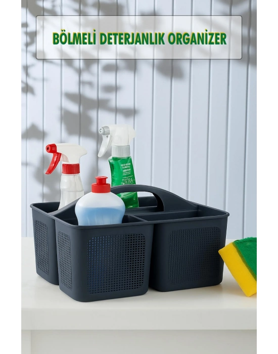 Bölmeli Deterjanlık Organizer Füme