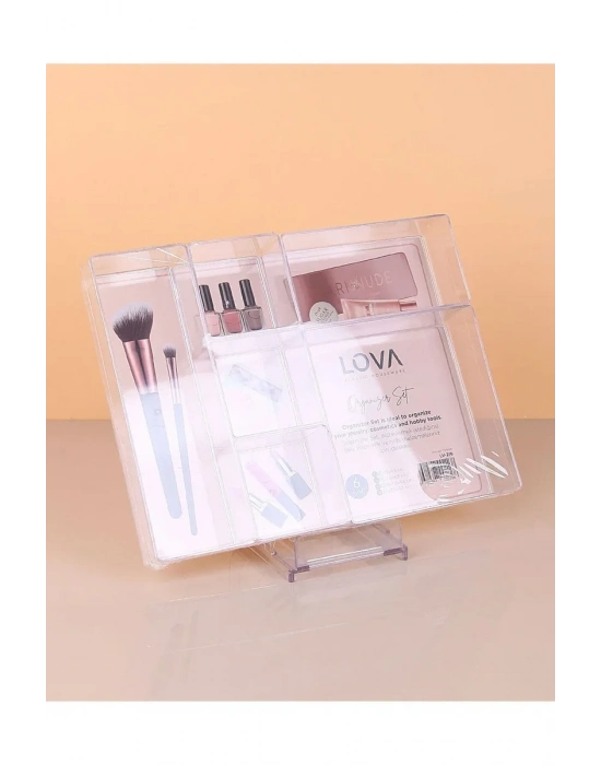 Bölmeli Dikdörtgen Makyaj Organizeri Royaleks-LV-216