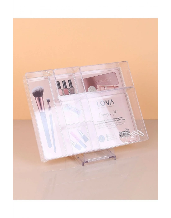 Bölmeli Dikdörtgen Makyaj Organizeri Royaleks-LV-216