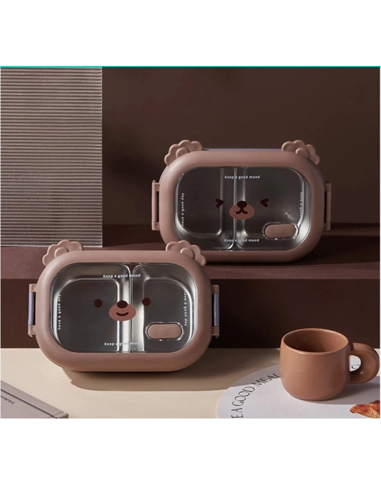 Bölmeli Paslanmaz Çelik Yemek Kutusu