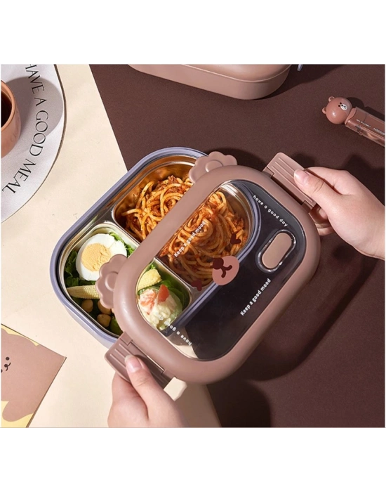 Bölmeli Paslanmaz Çelik Yemek Kutusu