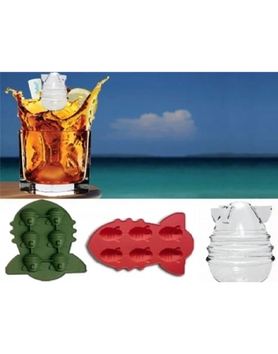 Bomba Şeklinde Silikon Buzluk