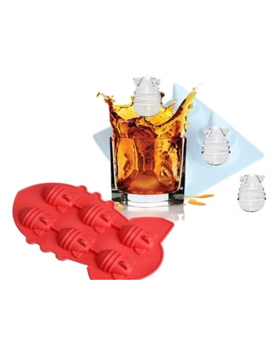 Bomba Şeklinde Silikon Buzluk