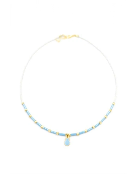 Boncuk Ananas Kolye - Beyaz