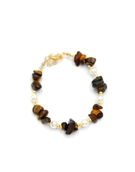 Boncuk Bileklik - Kahverengi