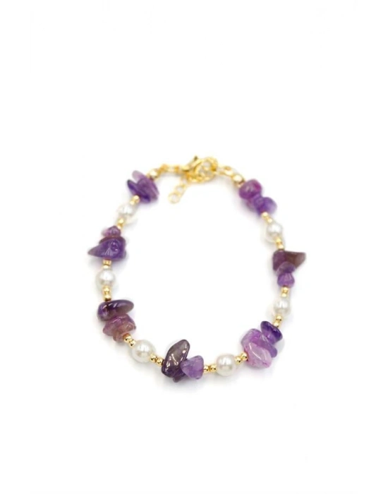 Boncuk Bileklik - Mor