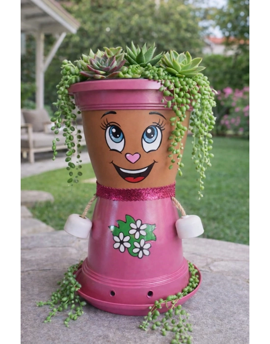 ® BONCUK HANIM VİLLA DEKORATİF SAKSI 1.7 Litre