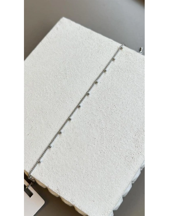 Boncuklu Yıldız Bileklik - Gümüş