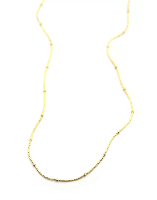 Boncuklu Zincir Kolye - Altın