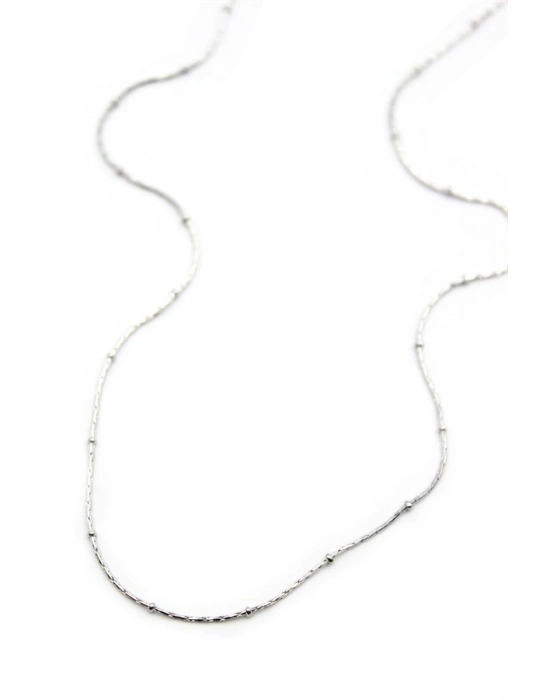 Boncuklu Zincir Kolye - Gümüş