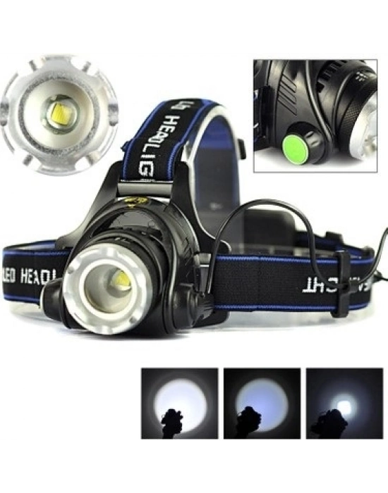 Boruit Led Kafa Feneri 2000lm Xm-l T6 2000 Lumens 3 Modlu