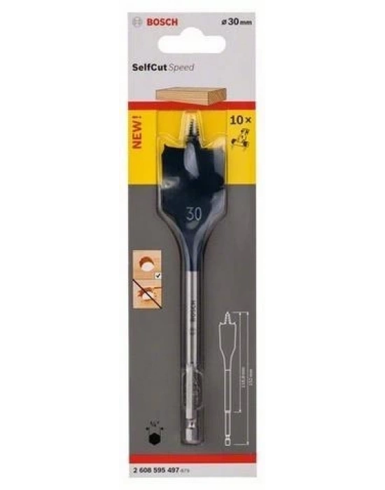 ® Bosch 30X152 Altıgen Yassı Ahşap Maktap Ucu