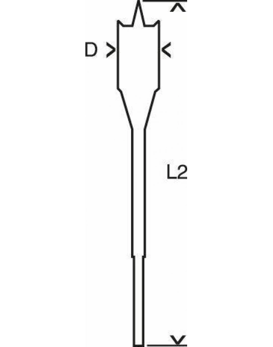 ® Bosch 30X152 Altıgen Yassı Ahşap Maktap Ucu