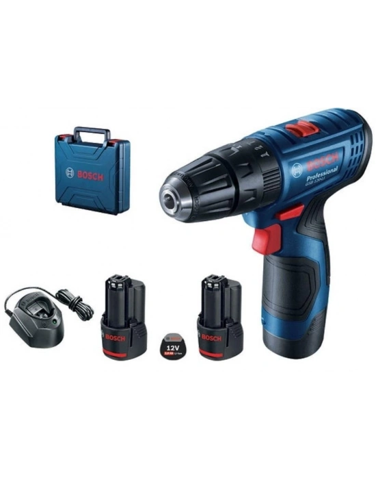 ® BOSCH GSB 120-LI Profesyonel 12 Volt 2,0 Ah Çift Akülü Darbeli Delme Vidalama
