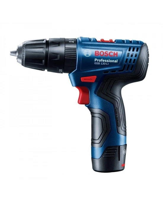 ® BOSCH GSB 120-LI Profesyonel 12 Volt 2,0 Ah Çift Akülü Darbeli Delme Vidalama