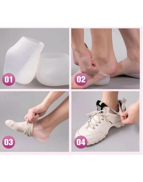 Boy Uzatıcı Gizli Topuk Silikon Tabanlık  (1 Çift )