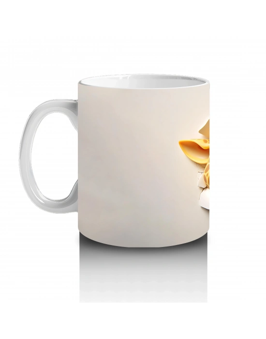 Boynuzlu Gözlüklü Sevimli Zürafa – Baskılı Kahve Kupası