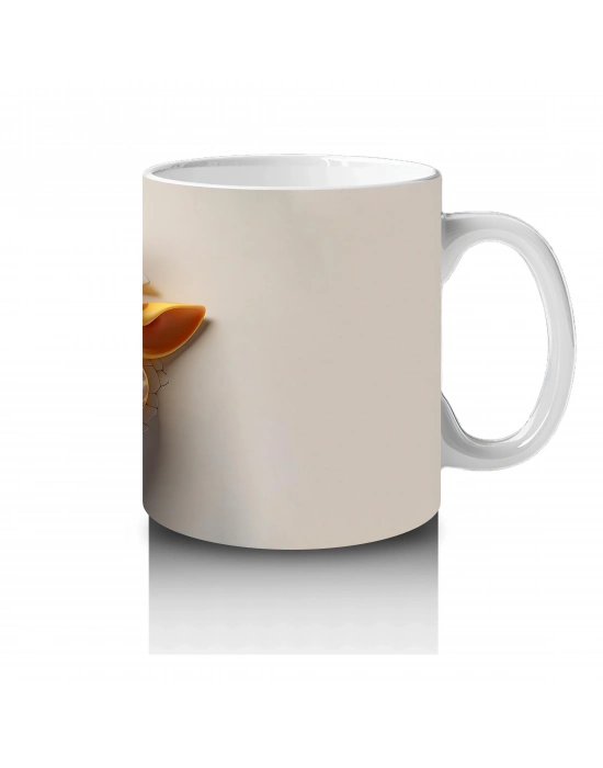 Boynuzlu Gözlüklü Sevimli Zürafa – Baskılı Kahve Kupası