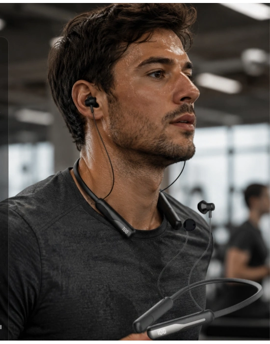 Boyun Askılı Bluetooth Kulaklık Extra Bass ve Ses Değiştirme Modlu
