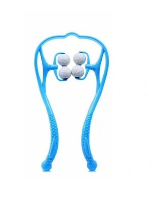 Boyun Bacak Ayak Bel Masaj Aleti Çok Fonksiyonlu Manuel 4 Tekerlekli - Mavi