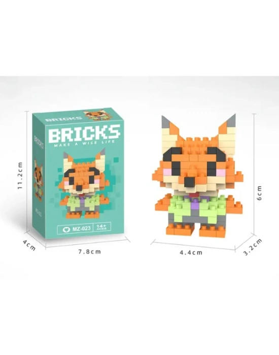 Bricks Zootropolis Nick Wilde Mini Lego Figürü