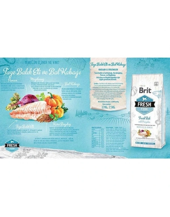 Brit Fresh Balıklı ve Balkabaklı Yetişkin Köpek Maması 12 Kg