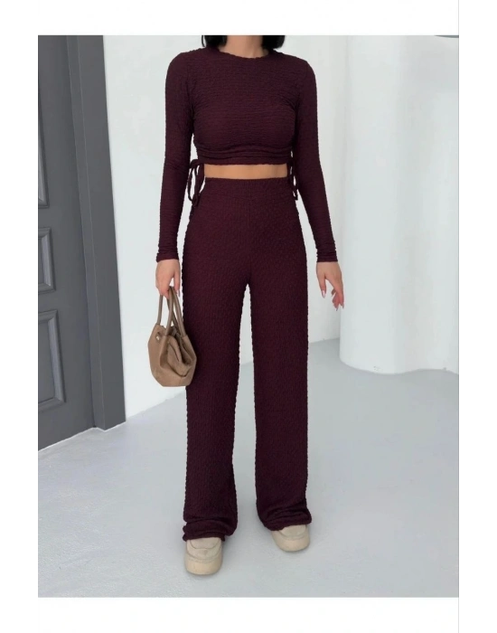 Bubble alt üst takım bordo pt510446